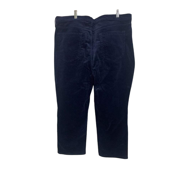 Banana Republic High-Rise Straight Corduroy Ankle Pant Hyper Navy Sz 35 NWT $120 - Picture 5 of 8